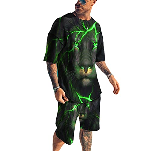 Ensemble d'été pour homme t-shirt décontracté short plage XL 10