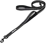 Maxpower Planet - Heavy Duty Dog Leash - 6ft Long with Double Traffic Handle Reflective Black - Perfect for Medium to Large Dogs
