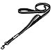Maxpower Planet Heavy Duty Dog Leash with 2 Padded Handles 6 Feet Reflective Black