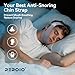 REROIO Chin Strap for Sleeping with 4-Side Adjustment, Anti Snoring Chin Strap Elasticity for Adults, Anti Snoring Devices Breathable and Durable, Snore Stopper for CPAP Users, Gray, M, 2packs