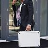 Alpine Swiss Executive Aluminum Briefcase Padded Laptop Briefcase For Men Hard Shell Attache Case Combo Lock Business Case