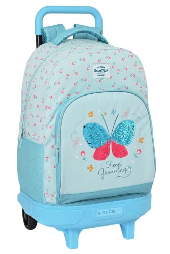Blackfit8 Blackfit8-642243918 Mochila con Ruedas Compact Mariposa 33X45X22Cm, Color mulicolor, Large (SAFTA 642243918)