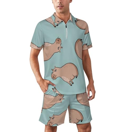 Costume de sport décontracté pour capybara avec fermeture éclair