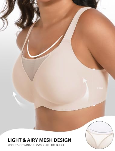 Image of Wireless Bras for Women No Underwire Seamless Buttery Bralettes Smoothing Women's Bras Full Coverage Shapedly Bra
