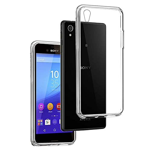 REY Funda Carcasa Gel Transparente para Sony Xperia M4 Aqua, Ultra Fina 0,33mm, Silicona TPU de Alta Resistencia y Flexibilidad