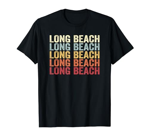 Long Beach California Long Beach CA Retro Vintage Text T-Shirt