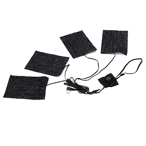 YUMILI Abbigliamento cuscinetti di riscaldamento elettrico, fibra di carbonio USB ricaricabile a 3 livelli a 3 livelli riscaldamento rapido per l'uso domestico in campeggio inverna