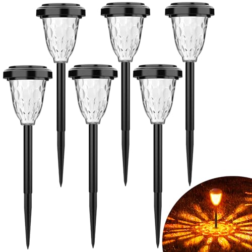 FIFlying Solarlampen für Außen, 6 Stück LED Solarleuchten Garten Deko, IP65 Wasserdichte Terrasse Solarlampe für Rasen, Hof, Wege, Garten, Außen, Beleuchtung der Garageneinfahrt - 9cm Durchmesser FIFlying Solarlampen für Außen, 6 Stück LED Solarleuchten Garten Deko, IP65 Wasserdichte Terrasse Solarlampe für Rasen, Hof, Wege, Garten, Außen, Beleuchtung der Garageneinfahrt - 9cm Durchmesser