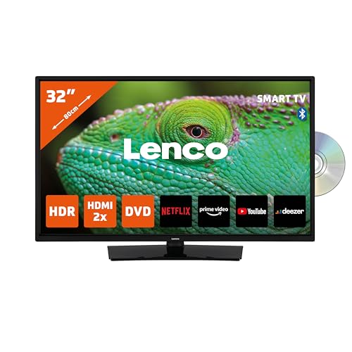 Lenco DVL-3273BK - 32-Zoll Smart TV Full HD - Fernseher mit integrierter DVD-Player - Netflix, YouTube & WLAN - HDMI - Ethernet - Bluetooth - schwarz Lenco DVL-3273BK - 32-Zoll Smart TV Full HD - Fernseher mit integrierter DVD-Player - Netflix, YouTube & WLAN - HDMI - Ethernet - Bluetooth - schwarz