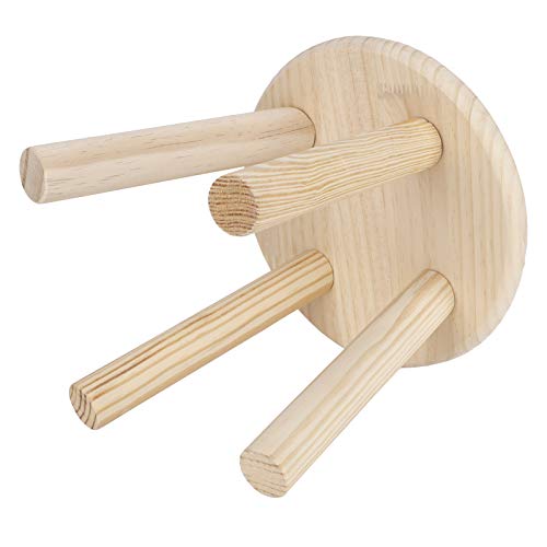 Tabouret rond assemblé couleur bois à usages multiples pour la maison