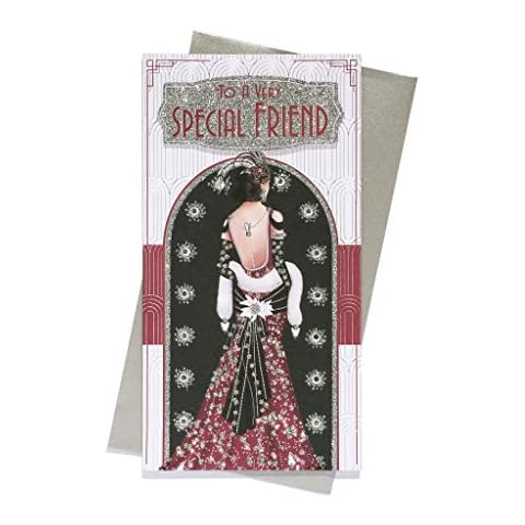 Art Deco 1920's Flapper Birthday Card Cover