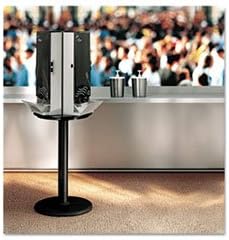 Wholesale CASE of 5 - Dixie Foods SmartStock Cutlery Carousel Base-Display Stand Base, 18"Wx28-1/2"H, Black