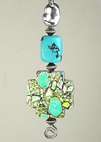 Rear View Car Mirror Ornament Turquoise...
