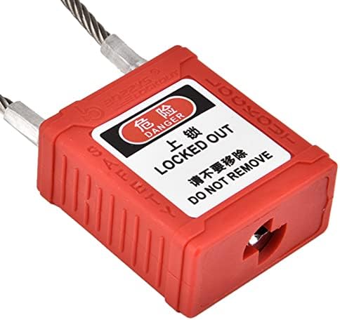 Miniatura 7 de Candado al aire libre, Bloqueo de aislamiento de grillete largo de energía, Cerraduras de maleta con llaves, Candados de equipaje de metal, Candados