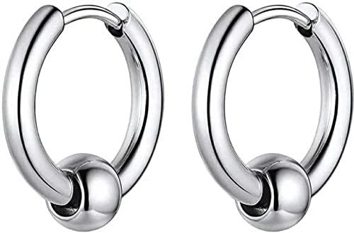 Stainless Steel Black Silver Magnetic Piercing pressing Hoop Bali Stud Earrings Combo pack set non Pierced Ear rings men boys girls Women MENS EARRINGS COMBO M91-image-14