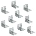 Produktbild Gedotec Bettwinkel Eckverbinder Verbindungswinkel aus Metall | 55 x 45 x 50 mm | Stahl vernickelt | Bettbeschlag Winkel verstellbar über mit 2 Langlöchern | 10 Stück - Bettverbinder zum Schrauben