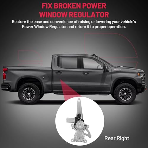 Image of BDFHYK 741-508 Power Window Regulator with Motor Rear Right Compatible with Toyota Corolla 2003-2008