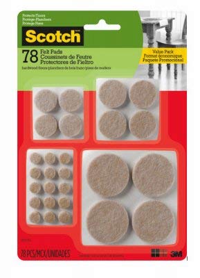 3M SP855-NA 78CT BGE Round Felt Pads - Quantity 6