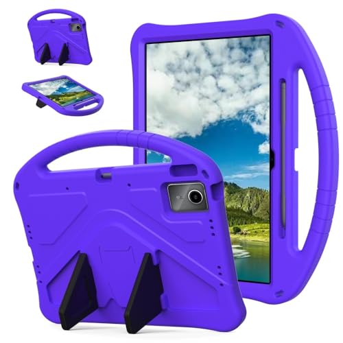 Coque silicone Lenovo Idea Tab Plus TB361ZU violette avec support pour les voyages en famille