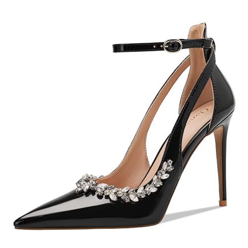 Image of Women's Pointed-Toe Bag-Toe Strappy High-Heeled Shoes Sexy Stiletto Pumps