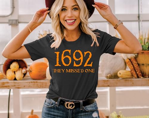 Hocus Pocus Halloween Shirts for Women Come We Fly Fall Tee Shirt Classic Halloween Movie Tops Dark Grey — view 4