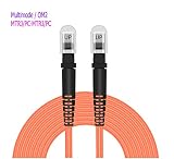 Jeirdus MTRJ żeński do Jeirdus MTRJ żeński kabel krosowy z włókna wielokolorowy duplex - 15 m (49 stóp) MTRJ-MTRJ 50/125um OM2 MM LSZH przewód optyczny pomarańczowy