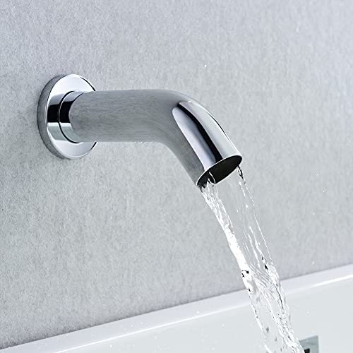 Sumerain Wall Mount Tub Filler Waterfall Tub Faucet With Handheld Shower, Chrome Finish #TOP2