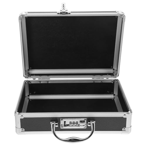 ABOOFAN Boite Outils Vide en Alliage D'aluminium avec Cadenas Codé, Organisateur Portable avec Grosse Capacité et Poignée, pour Projets DIY et Rangement...