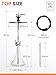 Stainless Steel Hookah Set - Luxury 27in Glass Classic Hookah Steel One with Easy Connection Click System and Accessories, Glass Base and Big Hookah Bowl, Perfect for Home & Parties