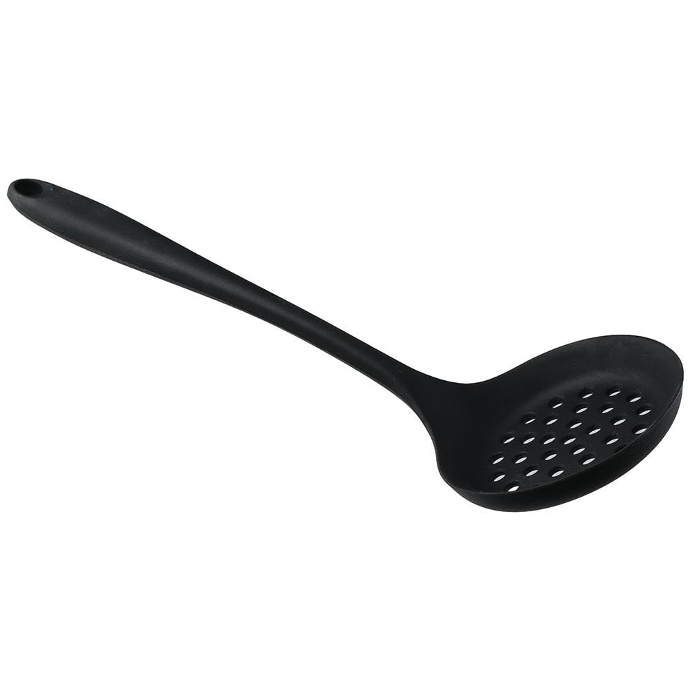 gifthub Silicone Kitchen Nonstick Colander,Durable Mesh Strainer Spoon,12.6 * 3.9 Inch Non-stick Colander,Silicone Kitchen Utensil,Slotted Spoon