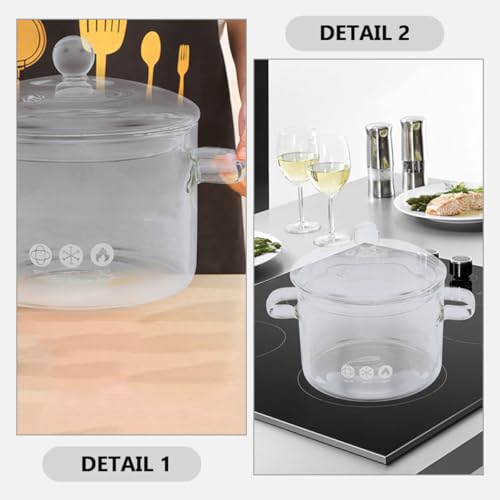 Casserole en verre 16 cm compatible induction pour éviter les débordements