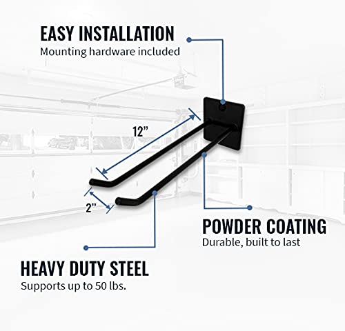 Storeyourboard Ladder Storage Wall Hook, Garage Mount, Steel Gear Hanger #TOP2