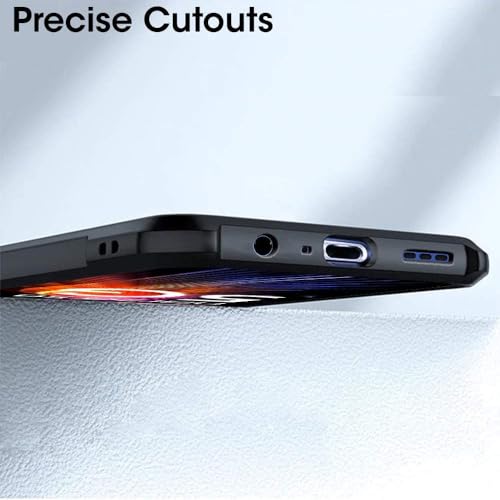Image of WOW IMAGINE Shock Proof Clear Protective Back Case for Realme Narzo 50 5G | Oppo K10 5G - AirEDGE Technology | 360 Degree Camera Protection | Transparent Hybrid Back Case Mobile Cover - Black