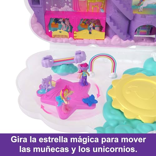 Juego de peluquería Polly Pocket Unicornio para evitar el aburrimiento en viajes con 2 muñecas 4