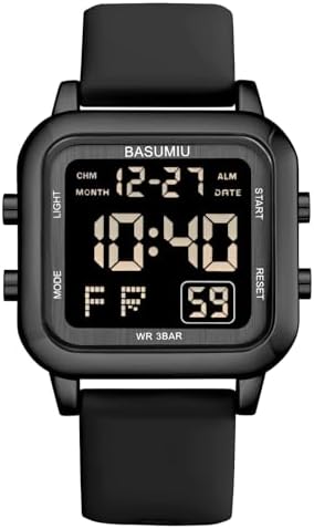 Digital Gold Military Sport Watches for Men Waterproof Running Cheap Dive Sports Tactical Men's Wrist Watches Black Square Digital Watch Men