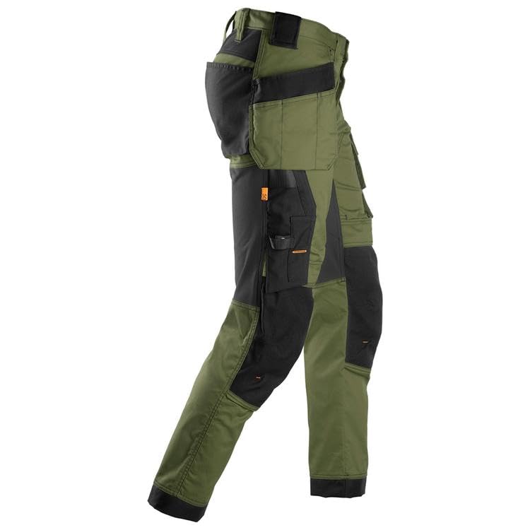 Snickers Workwear Kombinezon męski No Aplica Work Utility, Khaki zielony/czarny, 30W / 32L