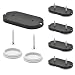 Produktbild Wagner QuickClick® Stuhlgleiter Filzgleiter 4er-Set zum Anschrauben I 4X Basis + 8X Schraube+Gleiteinsatz austauschbar - Kunststoff Hyper - 62 x 30 mm - Made in DE - 15781600