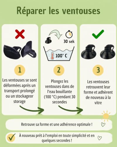 HECKBO Lot de 2 pare-soleil pour voiture avec 8 ventouses – motif animaux de la jungle – 48 x 31 cm – pare-soleil pour fenêtre latérale de voiture – avec poche – pour enfants, filles et adolescents – vue 6
