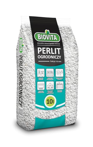 BIOVITA Perlit 10L - Perlite für Pflanzen zur Boden Substratverbesserung - 3-6mm - Bodenverbesserung - Feuchtigkeitsspeicher Substrat - Ideal für Garten & Zimmerpflanzen