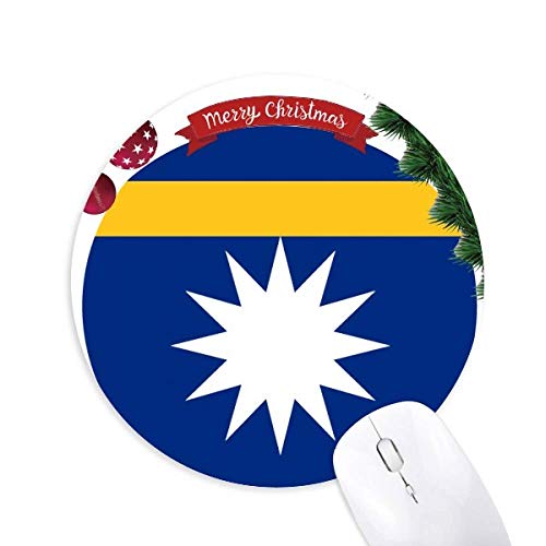 nauru océanie emblème national tapis de souris en caoutchouc de sapin de noël