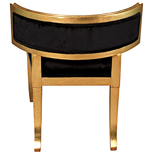 Sillón bajo Klismos artesanal Dorado miniatura 6