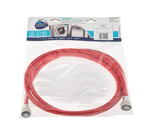Care+Protect Universal Washing Machine and Dishwasher Hot Water Inlet Hose 2.5m, 90°C, 45 Bars Pressure