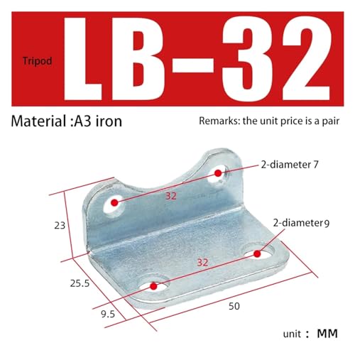 Soporte de cilindro LB-32 con fijación de perfil bajo para maximizar el espacio industrial 3