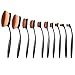 Sankuwen 10 Pcs Powder Foundation Face Makeup Oval Loose Brush
