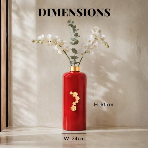 Image of Urban Born Vases For Living Room Corner |Big Vases For Elegant Home Decoration |Home Decor Flower Vase Iron |Fresh or artificial Metal Flower Vase Stand For Dining Table, Bedroom, Office, Wedding Gift
