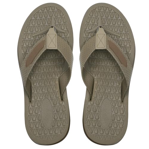 Image of MALIDA Mens Flip Flops Non-Slip Bathroom Shower Shoes Cushion foam Indoor and Outdoor Thong Sandals