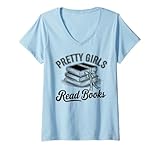 Photo Gallery donna pretty girls read books bookworm book lover teacher maglietta con collo a v Photo Gallery donna pretty girls read books bookworm book lover teacher maglietta con collo a v