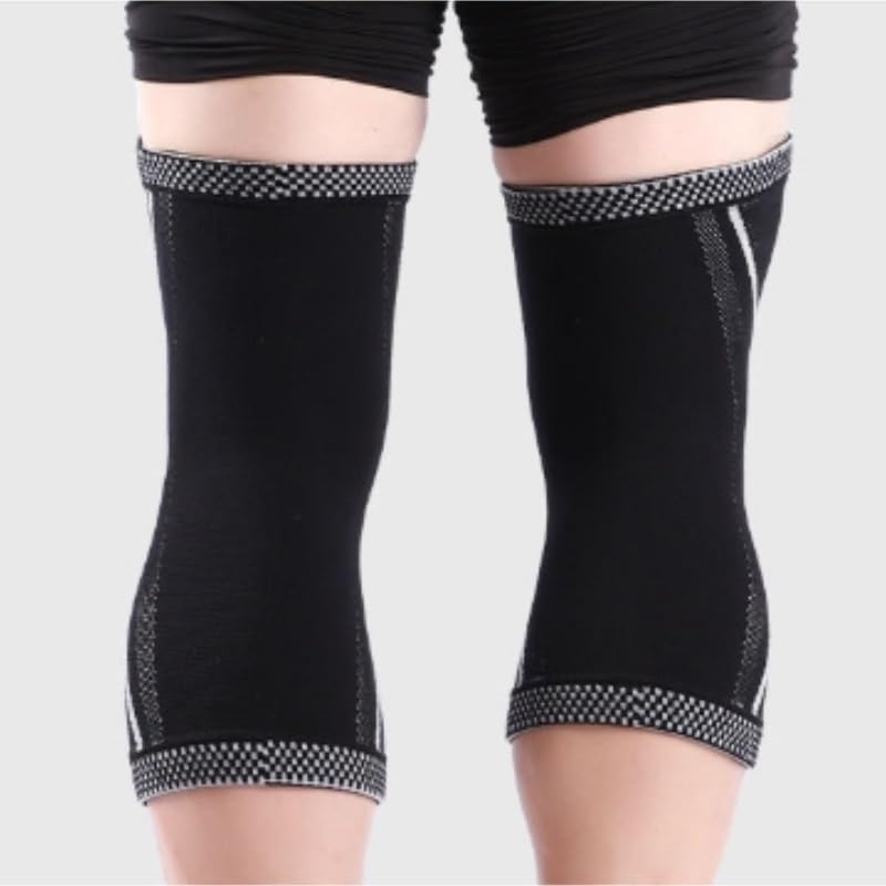 Exercise, protection Sports Woven Knee Pads for Men Women Outdoor Nylon Knee Pads Breathable Protective Gear for Fitness, cycling, running, playing football(Medium)