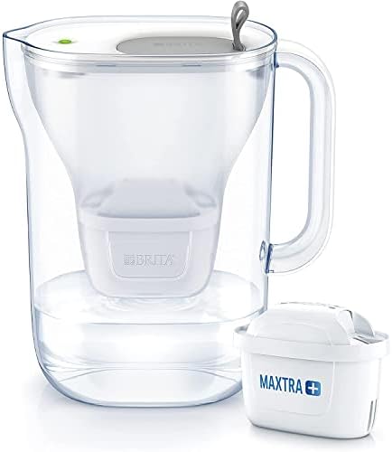 BRITA Style fridge water filter jug for reduction of chlorine, limescale and impurities, 2.4L - Grey