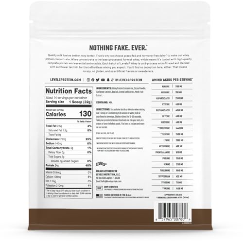 Levels Nutrition Levels Grass Fed Whey Protein Powder thumb #5